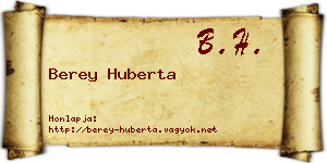 Berey Huberta névjegykártya